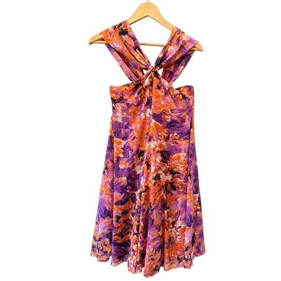 ROBERTO CAVALLI Just Cavalli Silk Floral Print Dress Size 44 (L) - Picture 6 of 14